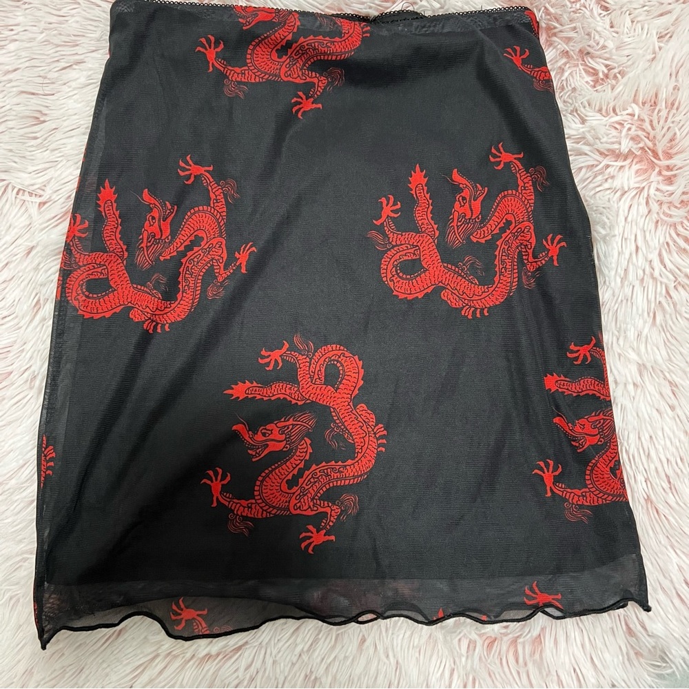 Shein dragon skirt